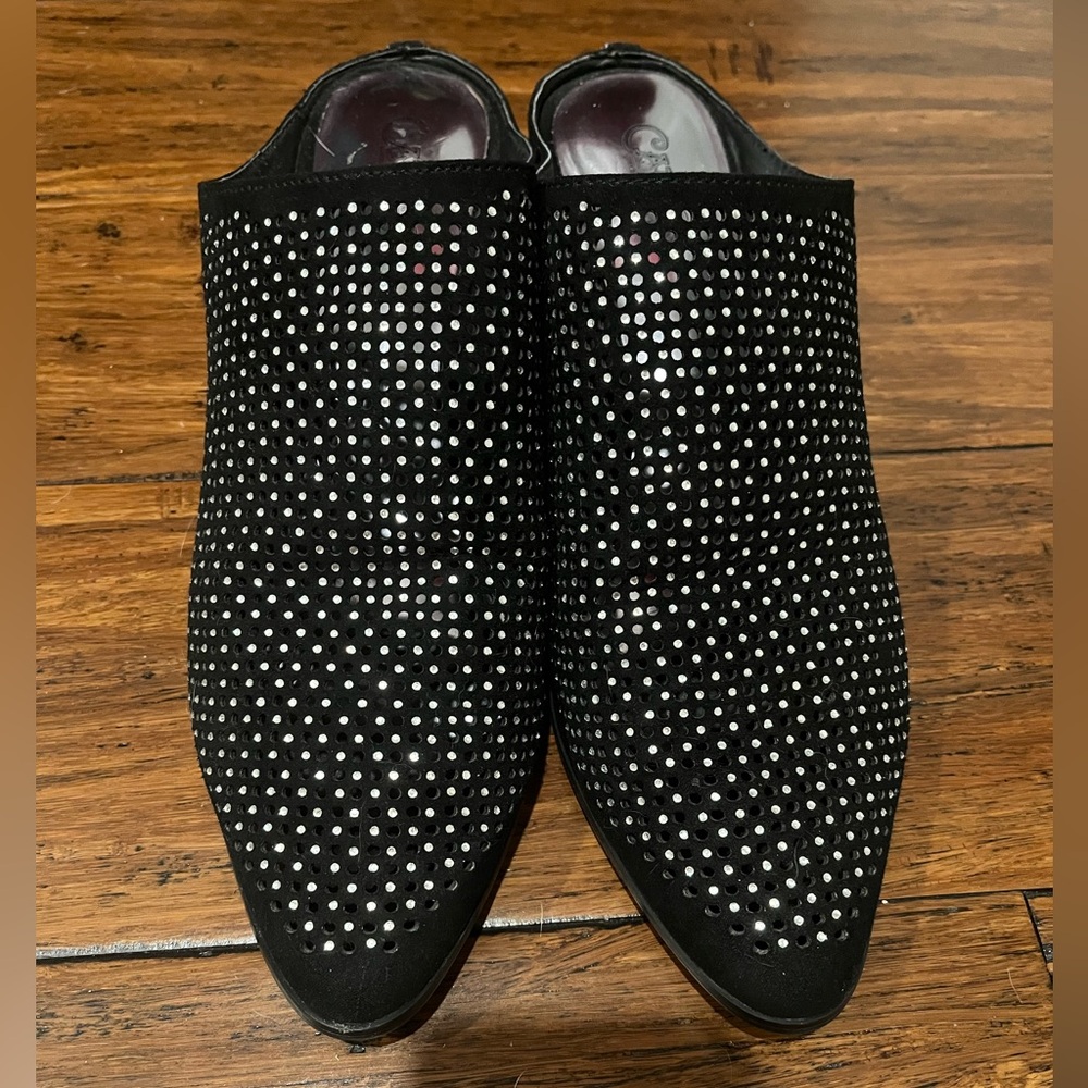 Fun boot-like sparkling mule by Carlos Santana!